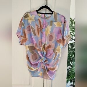 Vintage Delmond Floral Print Women Top